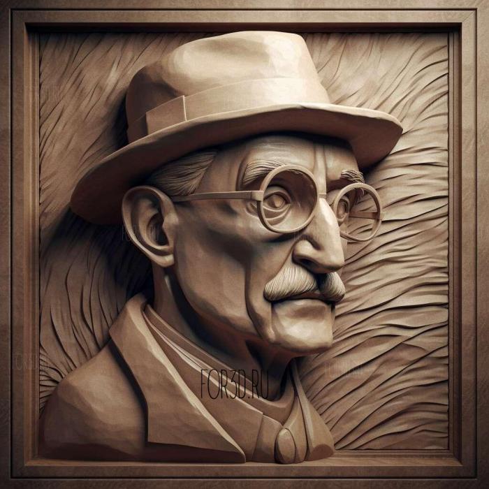 James Joyce 1 stl model for CNC